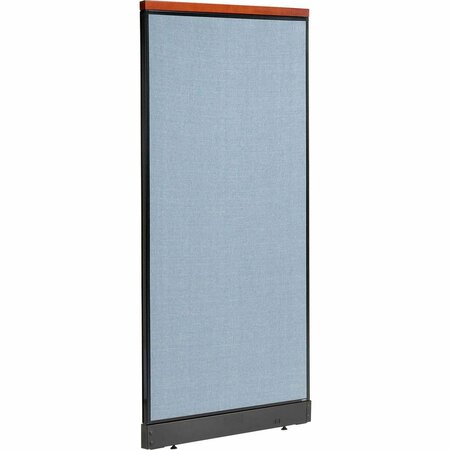 INTERION BY GLOBAL INDUSTRIAL Interion Deluxe Non-Electric Office Partition Panel with Raceway, 36-1/4inW x 77-1/2inH, Blue 277548NBL